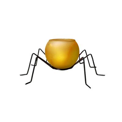 Candle Holder Spider Adornment Halloween Shape Horror Metal Light Candle Stand for Dinning