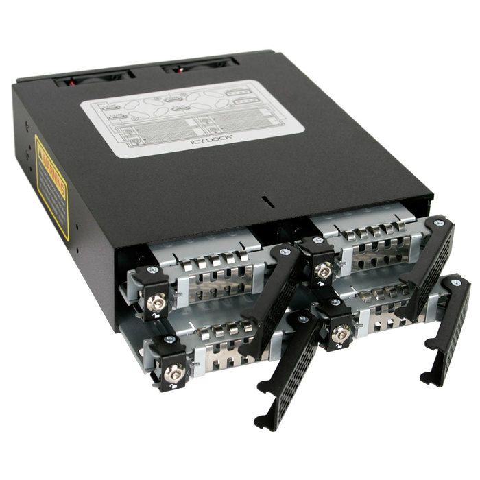 Rack Amovible MB994SK-1B ICY DOCK - 4 x 2.5" SATA/SAS HDD/SSD - Verrouillage - Refroidissement