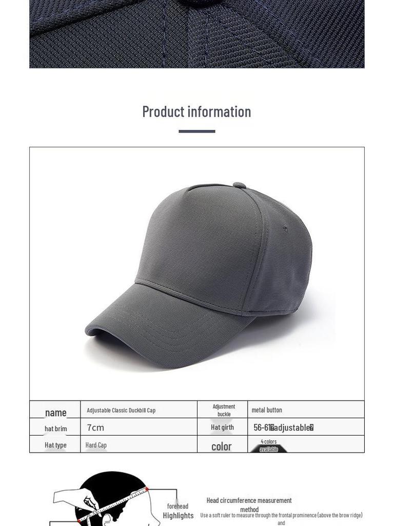 Large Breathable Baseball Cap with Sun Protection for Men & Women – Enhances Face Appearance