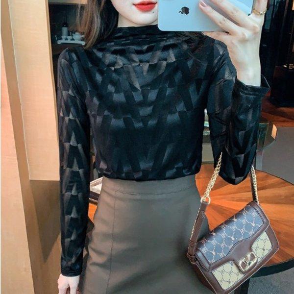 

Футболка-полуводолазка для женщин, нижнее белье, новый зимний стиль, плюшевая утолщенная футболка с длинными рукавами для женщин, пуловер, топ для женщин 3XL