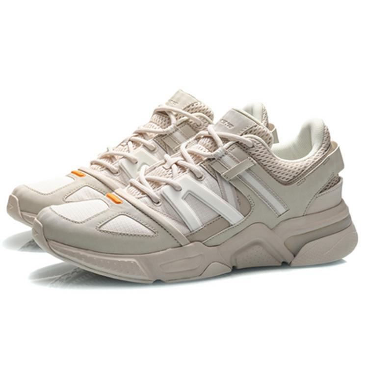 Li Ning Cushioning Slip Resistant Abrasion Resistant Low top Sports Casual Shoes Men's Gray AGCQ143-1