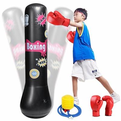 Boxing Punching Bag, Kids' Punching Machine, Freestanding, for Home Use (Cool)