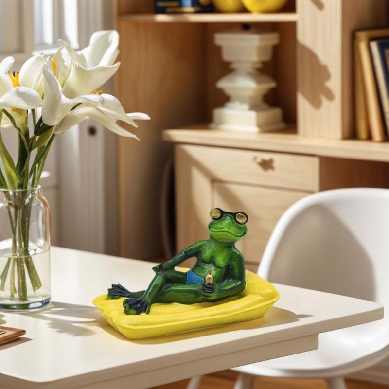 Frogs Garden Statues Fairys Garden Accessories Table Centrepieces Animal Figurines Sculptures Miniature Landscape Decors