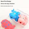 Jouet à mâcher couinant durable pour chiens de grande taille Design interactif en latex Surfaces de nettoyage des dents