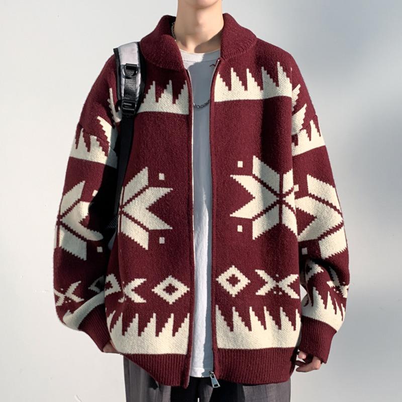 

Весна и осень мужской новый свободный повседневный вязаный кардиган 3XL