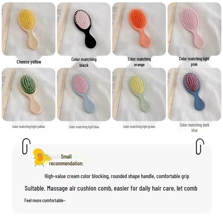 

Персонализированная милая мультяшная девчачья массажная расческа с воздушной подушкой - Портативная мини-расческа