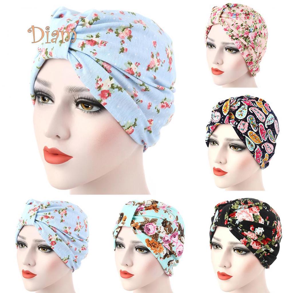 Tenfyer Women Muslim Stretch Turban Hat Cancer Chemo Cap Hair Loss Head Scarf Cover