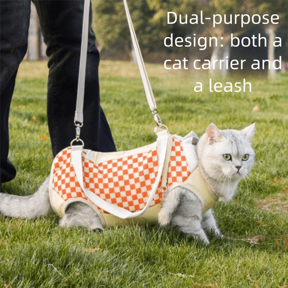 Vierbeiniges Design Haustiertrage Einzelschultergurt Weichwandige Katzentrage Canvas-Material Diagonale Spreiz-Hundetrage