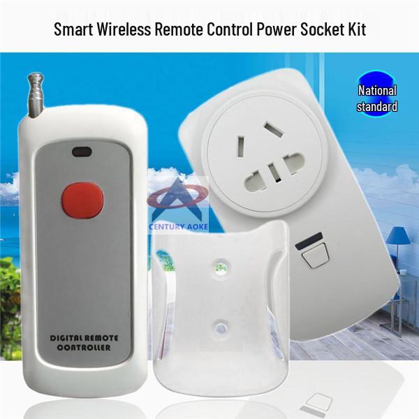 Aoke 220V Wireless Remote Control Smart Socket for Lamps/Appliances