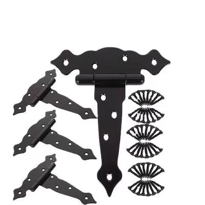 2 Pcs Heavy Duty Gate Hinges with Screws 5/6/8 Inch T-Shaped Wooden Shed Barn Door Hinges for Wooden Fences Decorative Hinges