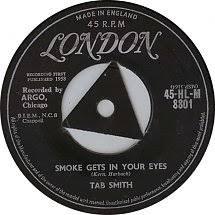 

7inch Record TAB SMITH - Smoke Gets In Your Eyes 45HLM8801 London Records 1958 UK Jazz Used