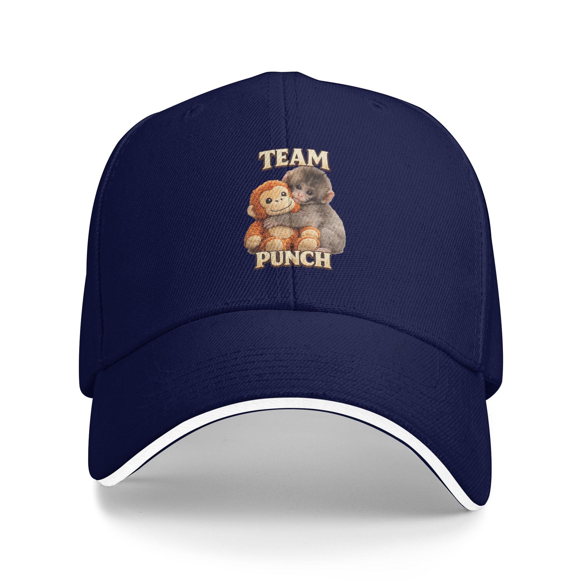 

Monkey Team Punch Baseball Cap Unisex Men Print Trucker Hat Summer Street Style Outdoor Sport Sun Baseball Caps As Picture темно-синього кольору