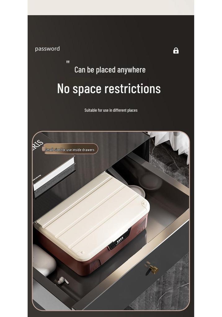 Lockable Password Storage Box for Valuables and Documents