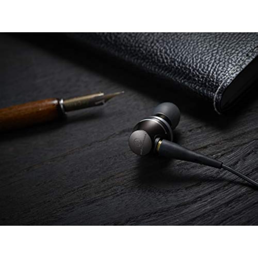 Audio-Technica ATH-CKR100 Earphones, Wired Canal Type, Hi-Res, Hi-Res Sound Source Compatible, So...