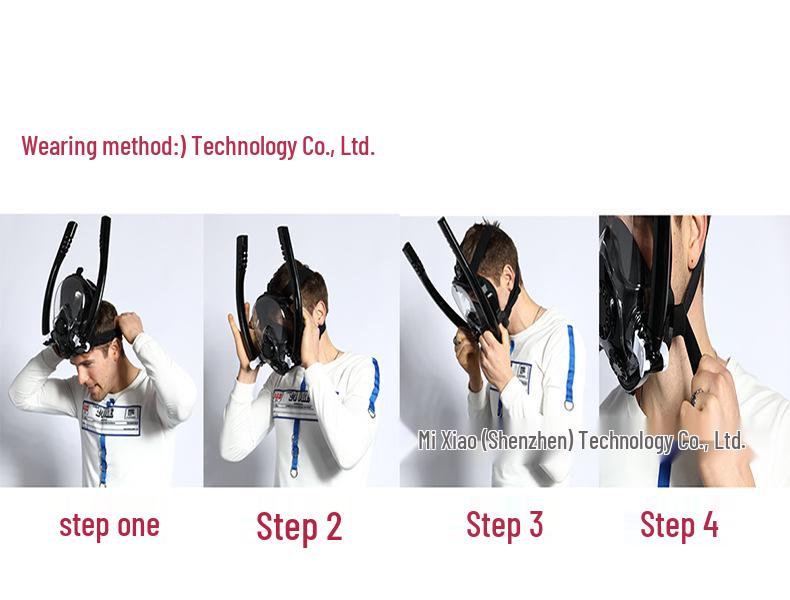 Full Dry Adult & Children's Anti-Fog Snorkeling Mask Compatible with GOPRO