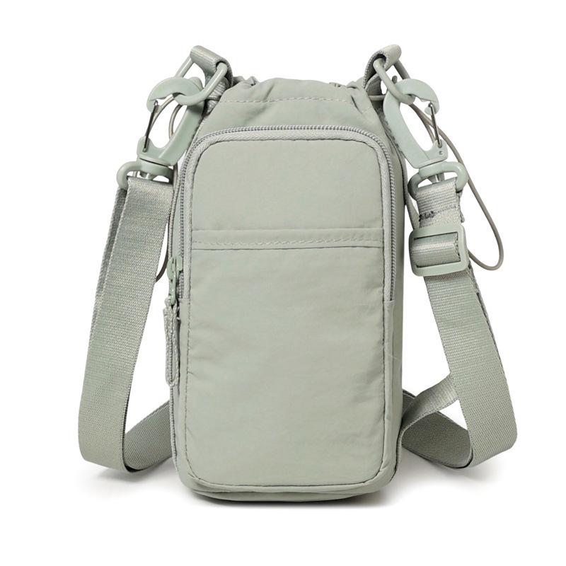 Unisex Crossbody Water Bottle & Phone Bag - Casual Outdoor Storage Bag with Front Pocket