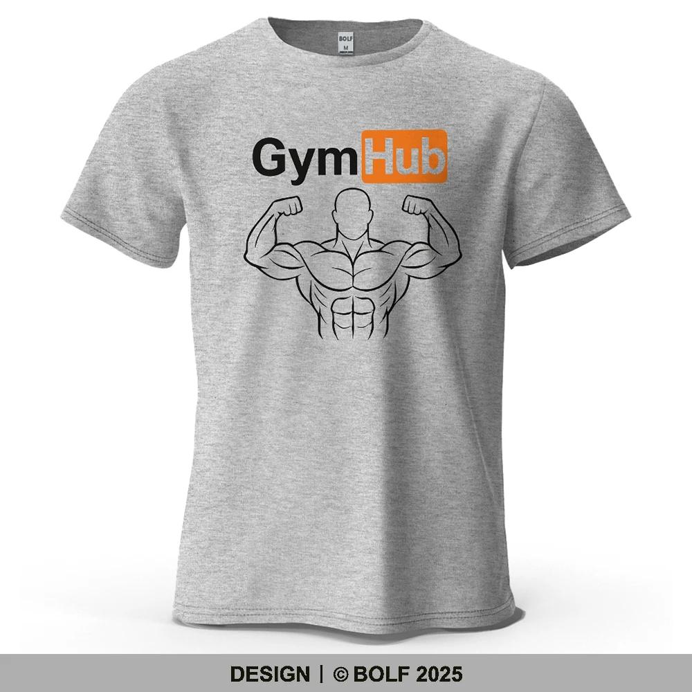 GymHub Minimalistic Printed Men's T-Shirt 100% Cotton Oversized Fitness Events Graphic Tees for