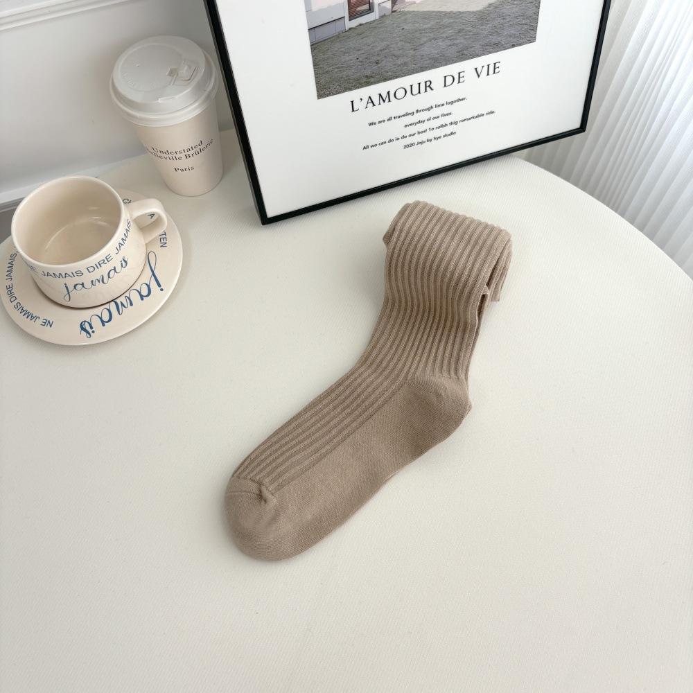 

Осенние гольфы до бедра в вертикальную полоску, белые гольфы до бедра для женщин 1 pair хаки