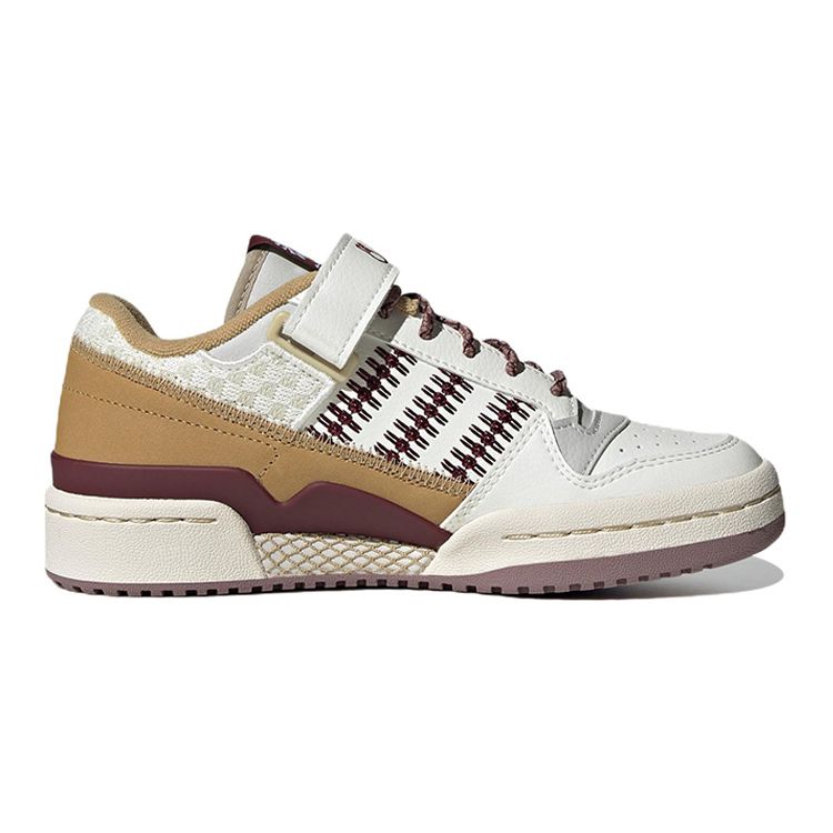 Adidas Originals Forum Low Leather Casual Durable Low Top Kids Skate Shoes Kids Sneakers White Yellow IF2578
