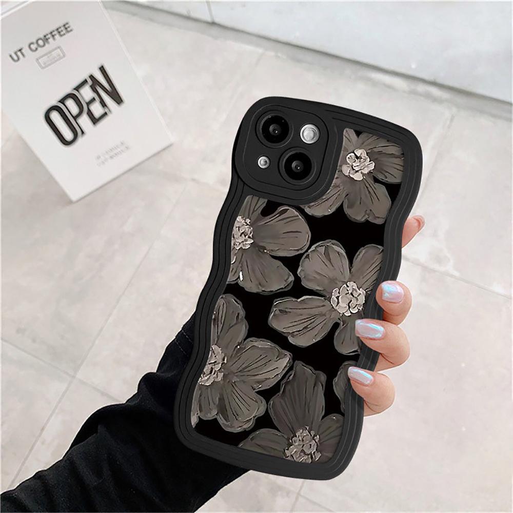 Flower Phone Case For iPhone 11 15 13 14 Pro Max 12 X XR XS 7 8 Plus 6S SE  15promax Silicone TPU Shockproof Cover Bumper
