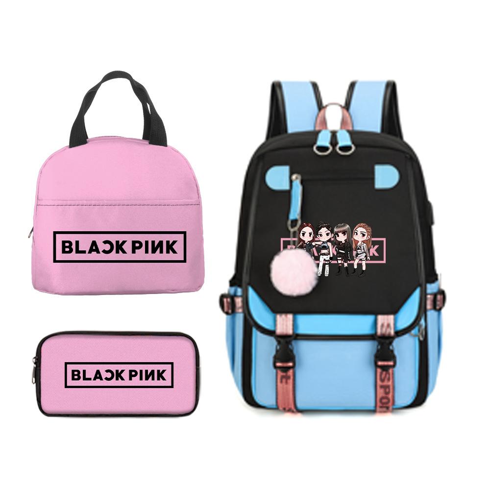 School Season Student Schoolbag Digital Printing Polyester Backpack Cartoon Satchel Pencil Case
