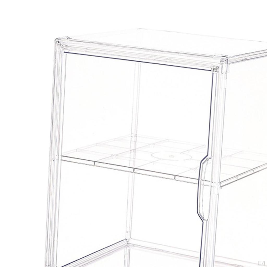 Klare Acryl Vitrine Regale für Figuren, Staubdichte Aufbewahrungsbox mit Tür