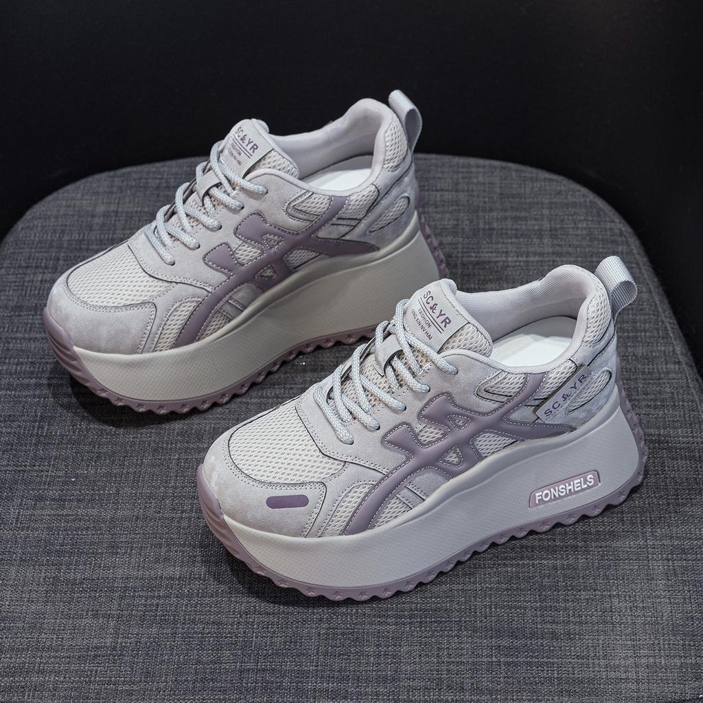 Small thick-soled retro Forrest Gump shoes women's 2025 autumn new popular dad shoes heightening casual fashion women's shoes