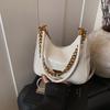 New Casual Retro Tote Bag Carrying One Shoulder Soft Leather Hand Chain Bag Women's Fashion Armpit Bag