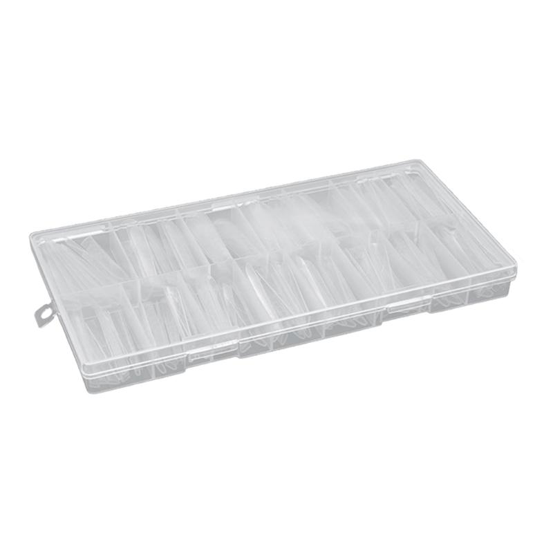 150 Clear Full Cover Duals Nail System Form UVS Gel Acrylic Nail Art Mold Artificial Nail Tips with Scale for Extension