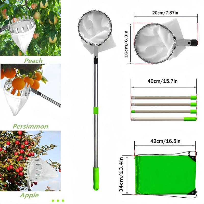 Fruit Picker Telescopic Pole Picking Apple Plum Overhead Picker