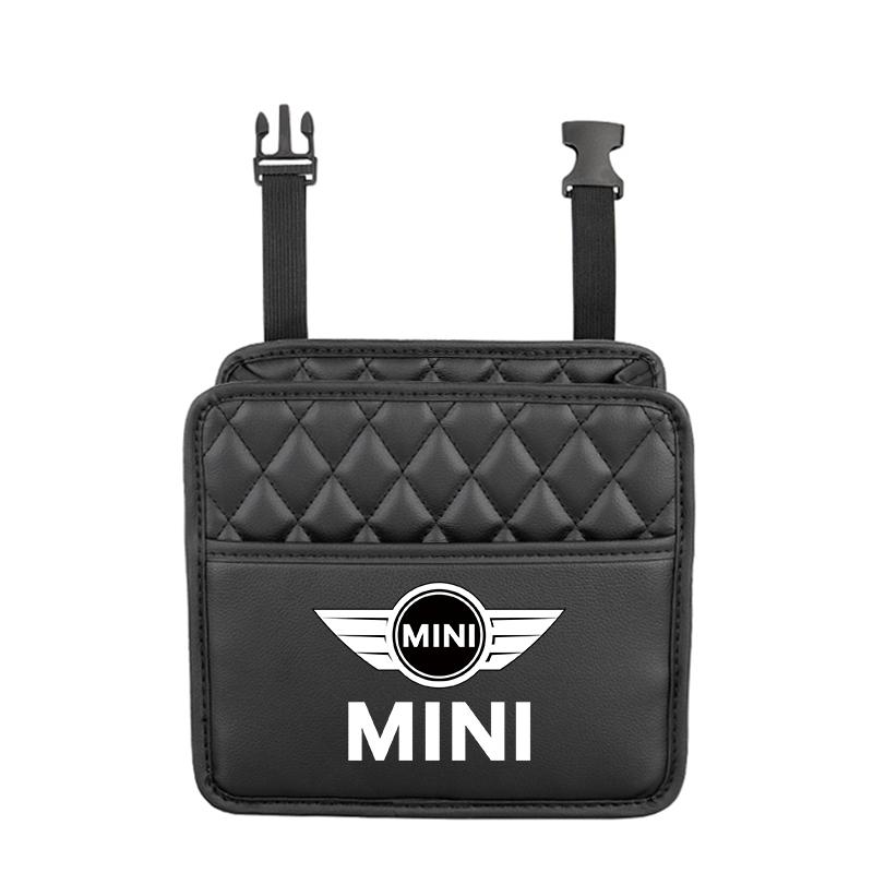 

Leather Car Seat Storage Bag Garbage Box Hanging Case Organizing Tools For Mini Cooper One JCW F54 F55 F56 F57 F60 R50 R52 R55