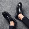 Leather Shoes Men's Autumn Korean Style Social Guy Glossy Bright Patent Leather British Students Youth Casual Leather Shoes
