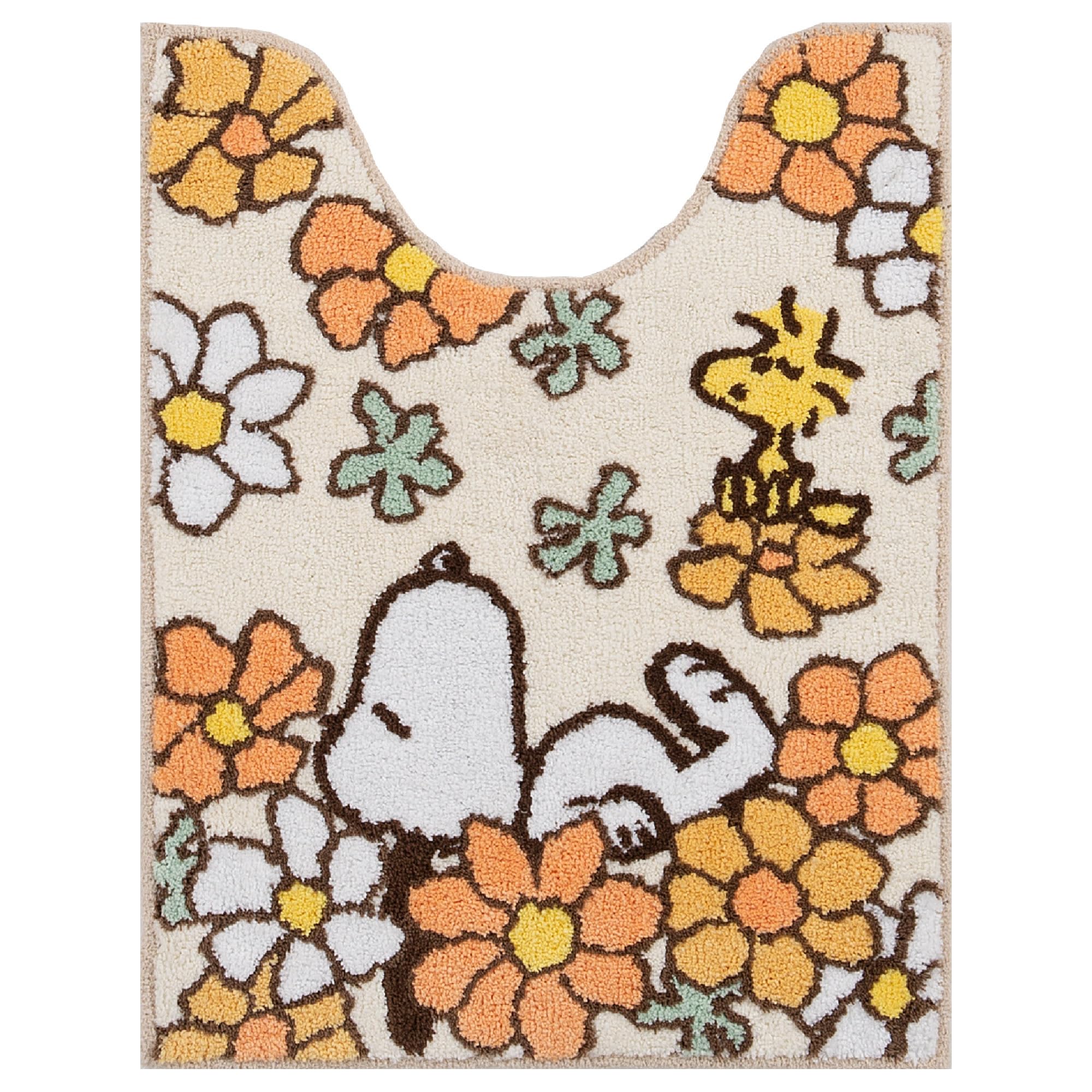 

Senko Snoopy Цветочный Туалет 80 x 60 Персонаж и Животное 66936 Коврик, Прибл.. см, Оранжевый, Дизайн,