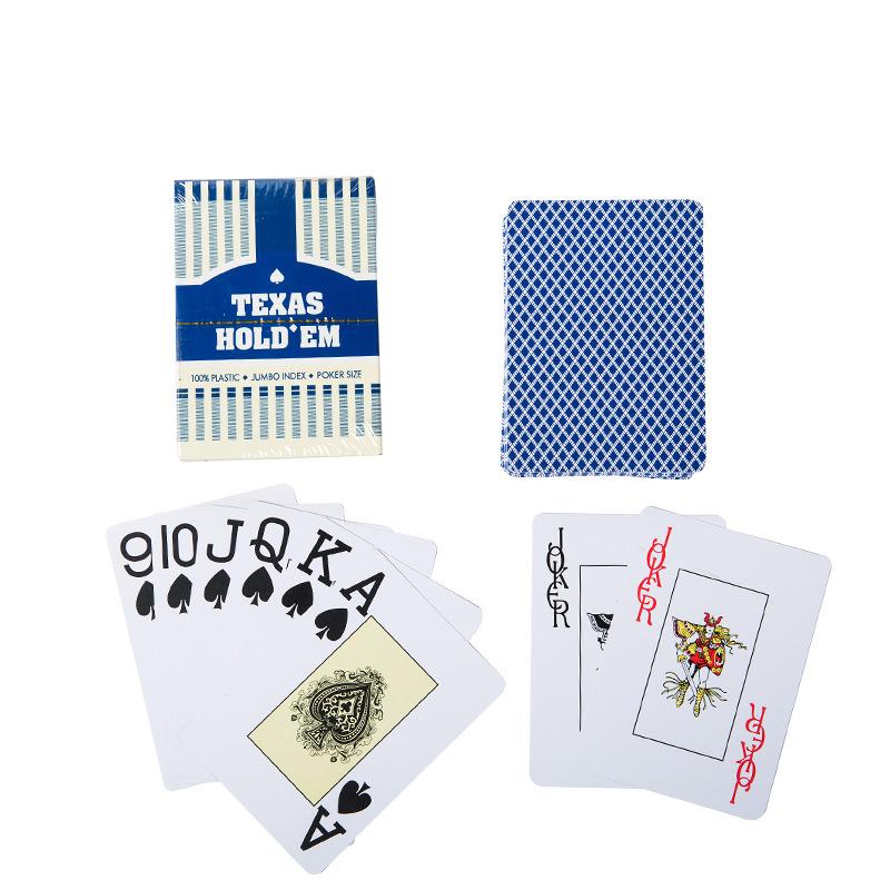 Plastic Playing Card Classic Simple Texas Hold'em Jombo Index Poker Playing Cards,For Bridge Game Entertainment, Good Quality
