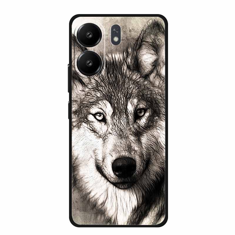 Pro Vivo iQOO Neo9 Pro Pouzdro Zvířata Měkký Silikon TPU Zadní Kryt Pouzdra na Telefon Pro Vivo iQOO Neo 9 5G V2338A Vlk Ochranné Pouzdro