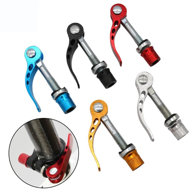 Bike Seat Post Clamp Quick Release Pin High-Strength Aluminum Alloy Bicycle Seatpost Binder Bolt