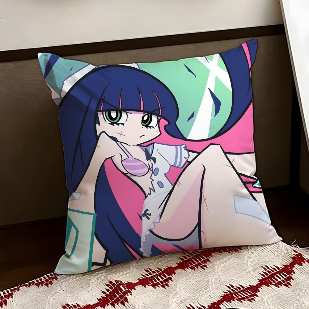 Anime Ppanty and stocking Cushion Cover Reversible Soft Durable Pillow Cover Home Car MultiScene Use for Daily Comfort