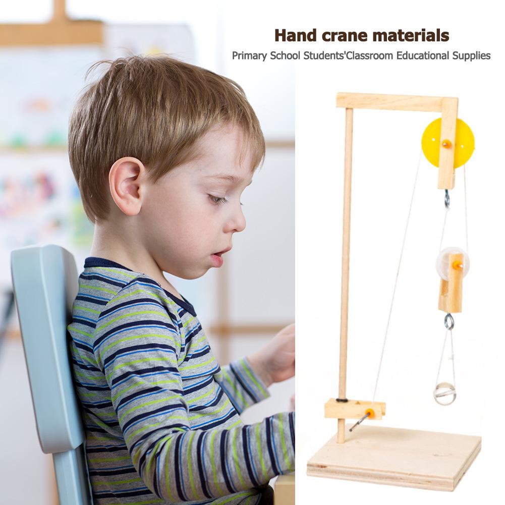 Kids Toy Puzzles Scientific Experiment Educational Toy DIY Crane Creative Toy Woodworking Toys Age 4 Years Old and Up
