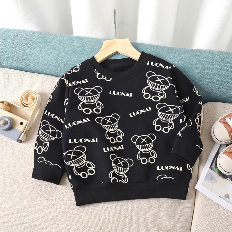Children's Hoodie Undercoat Spring and Autumn Boys and Girls Cartoon Single Hoodie