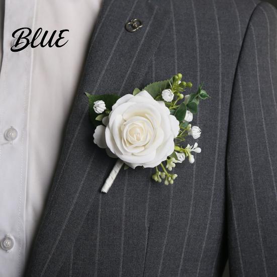 Durable Rose Wristlet Suit Corsage Wedding Band with Faux Pearl