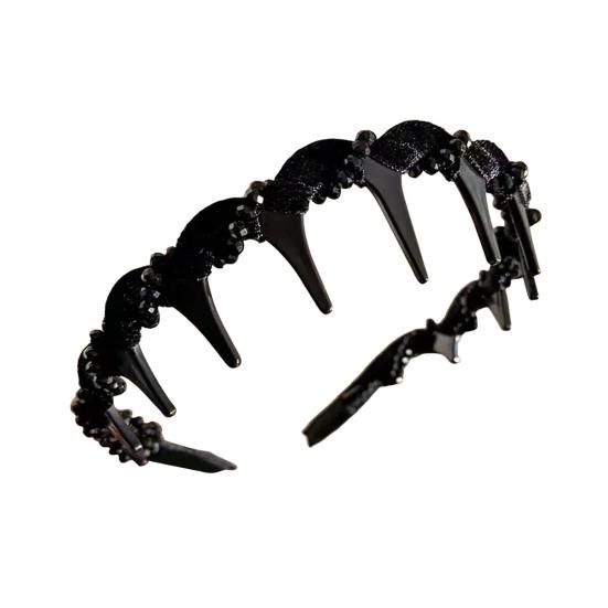 Rhinestone Hairband Elegant Vintage Non Slip Hair Hoop for Women Girls Fashionable Bridal Hair Accessory
