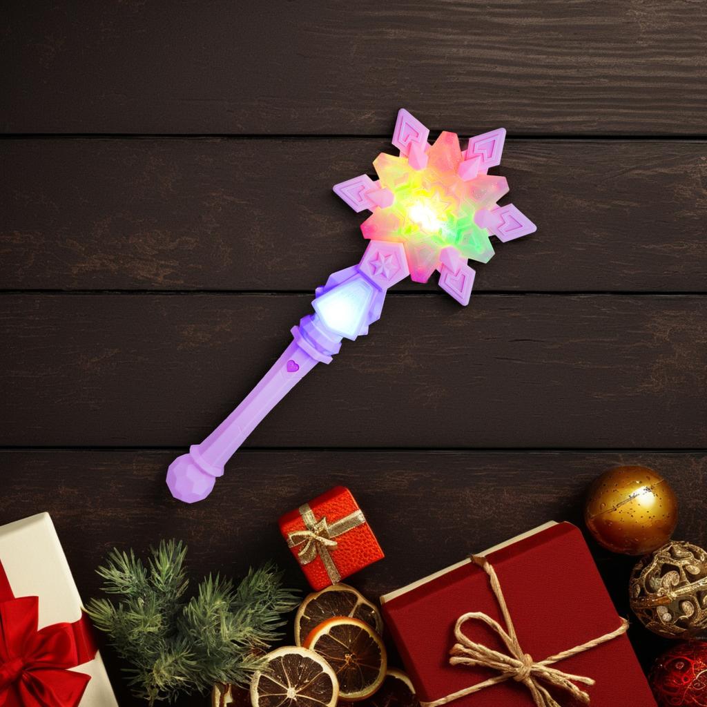 Snowflake with Glowing LED for Kids Princess Party Christmas Halloween Dress Up Role Play Accessory Light Up Fairy