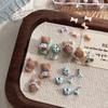 10Pcs Apron Bear Nail Accessories Cute Cartoon 3D Bowknot Wear Nail Drill Decoration Nail Art Charms Diy Manicure