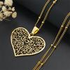 Vintage Titanium Steel Heart Shaped Tree of Life Pendant Necklace Unisex Jewelry Gift for Her Him