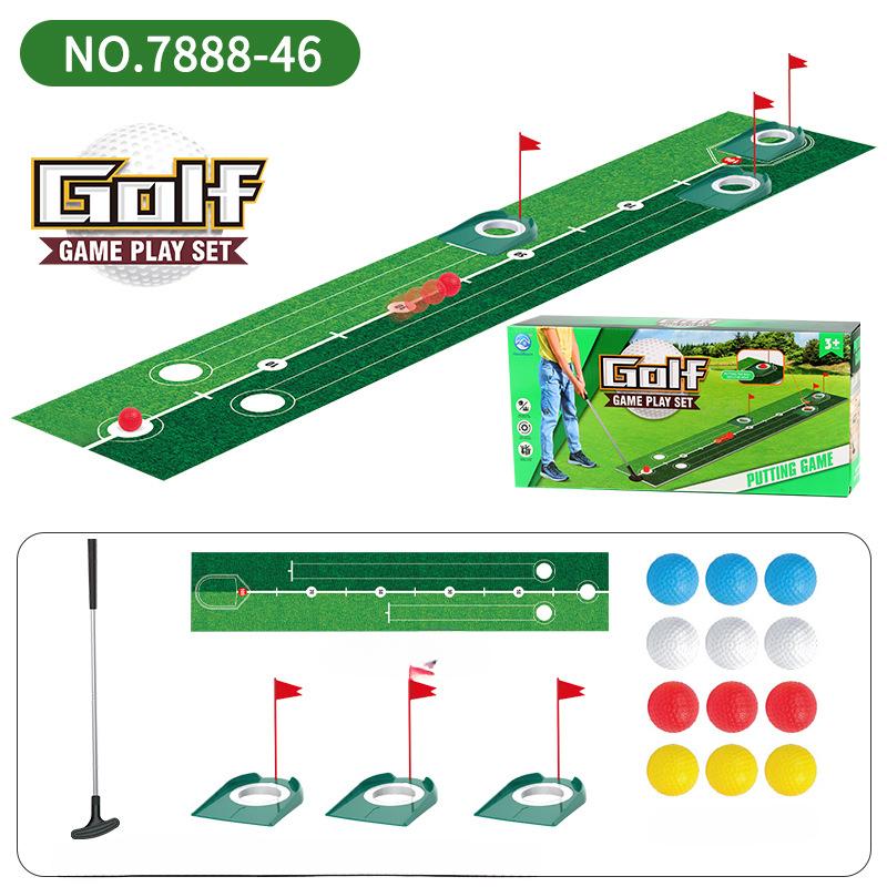 3-In-1 Golf Game Mat, Throwing & Hitting Practice Set, Portable Golf Training Kit