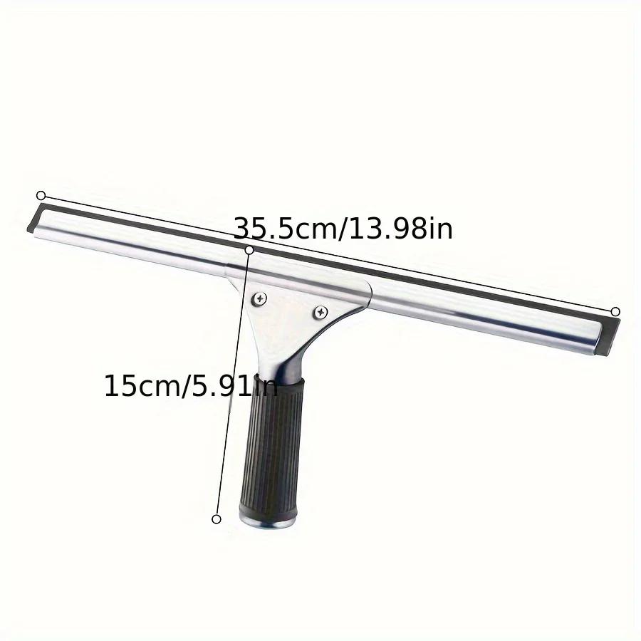 New Design 35-45CM Stainless Steel Squeegee Cleaner Manual Glass Wiper Shower Door Bathroom Window Mirror Desktop Ideal for Home