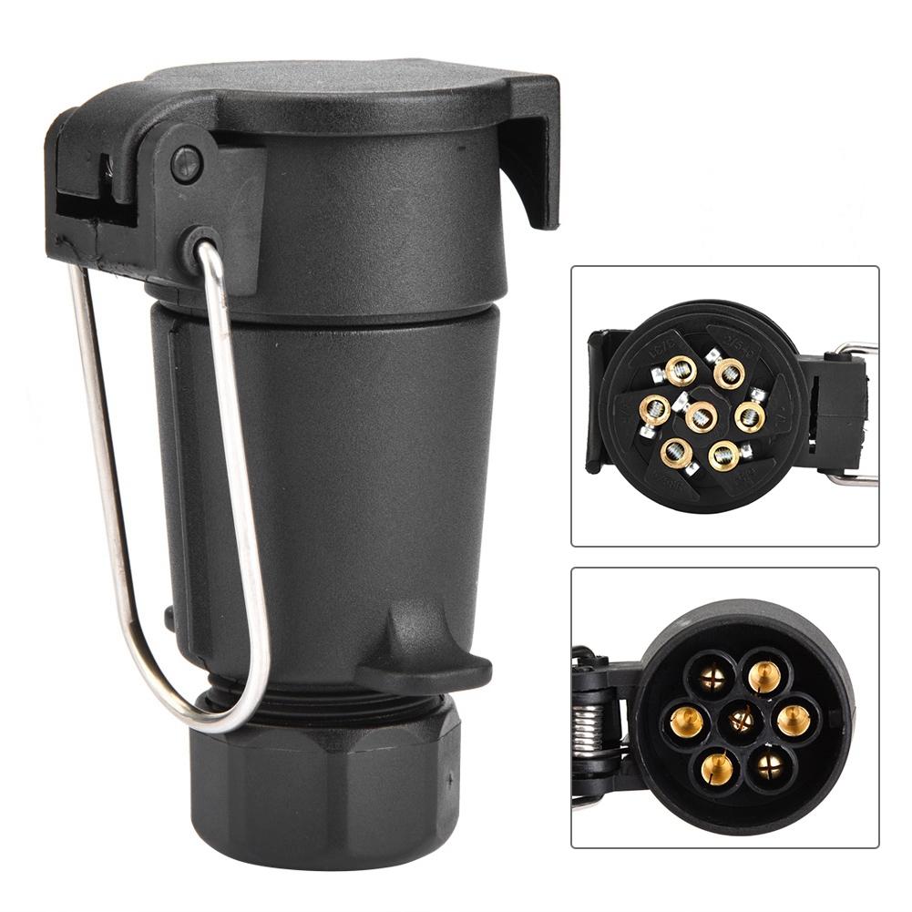 7-poliger Autoanhänger Steckdosenstecker Adapter Kabelverbinder für Wohnwagen Anhängerkupplung Abschleppen 12V