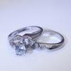 New Creative Heart-shaped Diamond Ring Simulation Female Eurn Fashion Engagement Ring Set Ring
