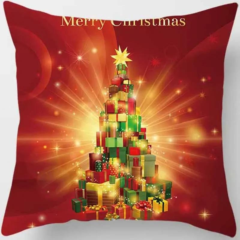 Weihnachts-Themed Kissenbezüge Auto Ornamente Büro Santa Claus Wohnzimmer Sofa Hause Kissenbezüge