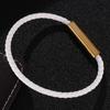 Trendy White Leather Bracelet Women Bangle Charm Women Wristband Jewelry Gift